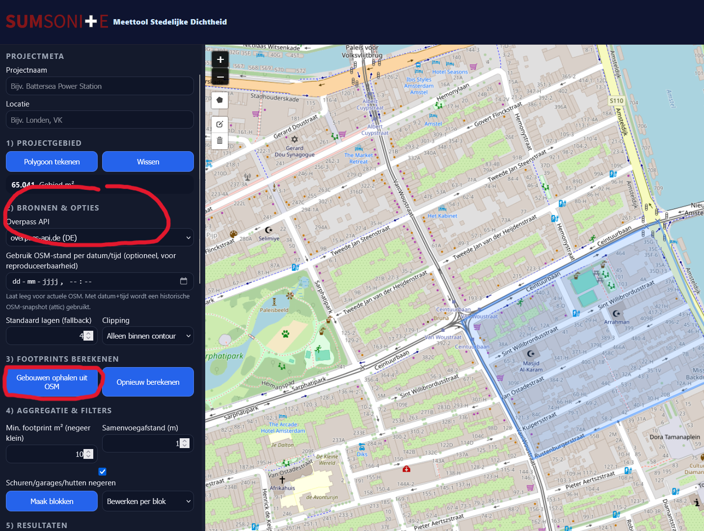 Gebouwen ophalen uit OSM