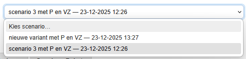 Scenario’s opslaan en openen